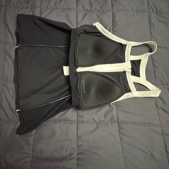 High Neck Zip Front Racerback Tankini Swimsuit Top - Size: 10 Long - NWT - Picture 7 of 11